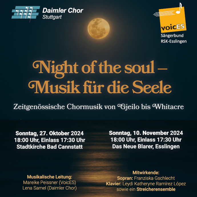 Night of the Soul – Musik für die Seele (mit VoicES Esslingen)